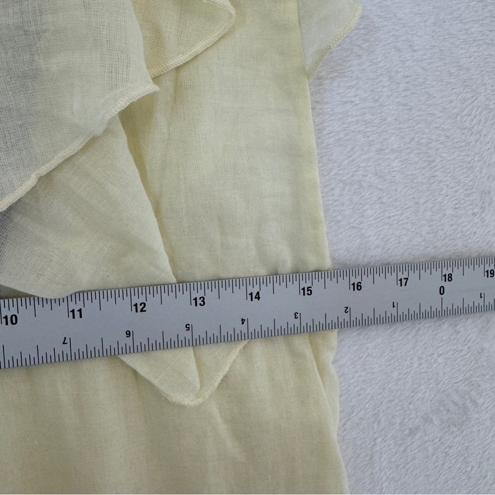 Pitusa womens off white sheer Sorbet eve tiered flowy cotton dress size petite - Picture 9 of 10